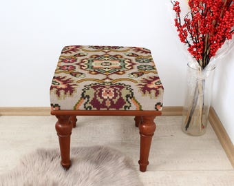 Soft Woven Footstool, Handmade Bohemian Ottoman, Cozy Floor Seating, Handcrafted Soft Woven Footstool, Boho Style Ottoman, Plush Floor Pouf
