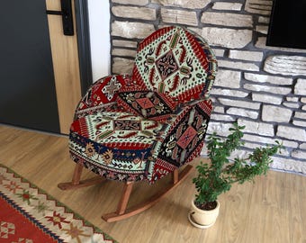 Polsterstuhl, Kinderstuhl, Designer Sessel, Einzigartiges Housewarming Geschenk, Terrasse Schaukelstuhl, Wohnzimmer Stuhl, Tv-Stuhl, Wohnkultur