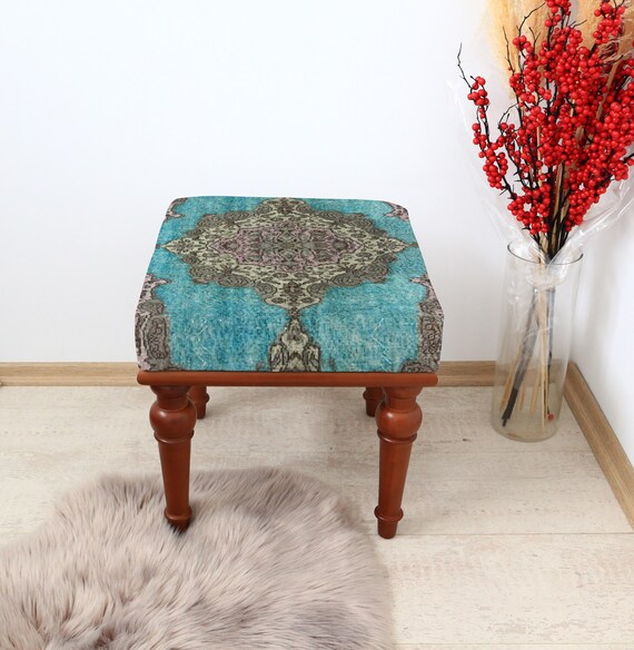 Rustic Vanity Seat, Wooden Dressing Stool, Cozy Ottoman Bench, Classy  Accent Chair, Boho Room Decor, Rustic Seat, Vanity Stool, Cozy Chair