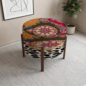 Versatile Table, Boho Side Table, Housewarming Gift, Convertible Ottoman image 3
