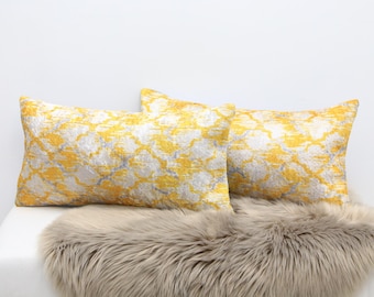 Bohemin cushion, Yellow  pillow cover, Oriental pillow, Throw pillow cover, Body pillow, Couch cushion, Country pillow, Floor pillow