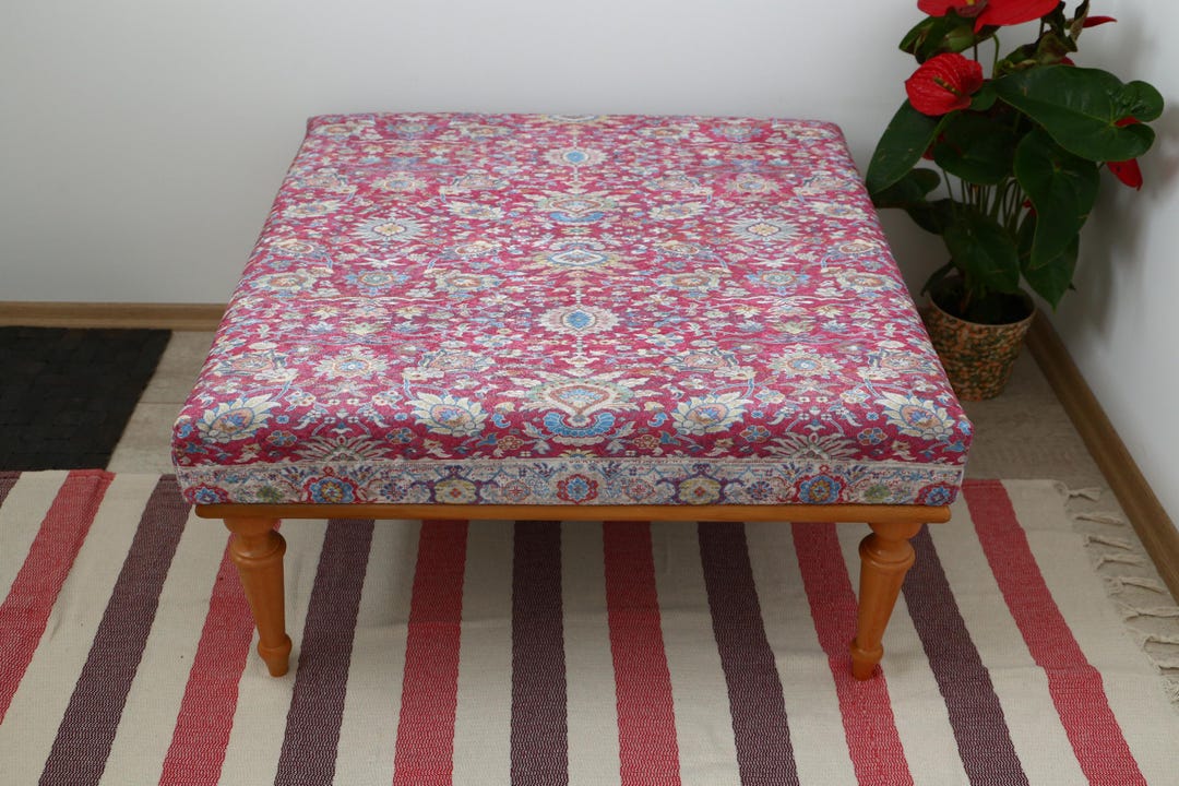 Authentic Floral Pattern Bench, Vintage Design Bench for Home Decor ...