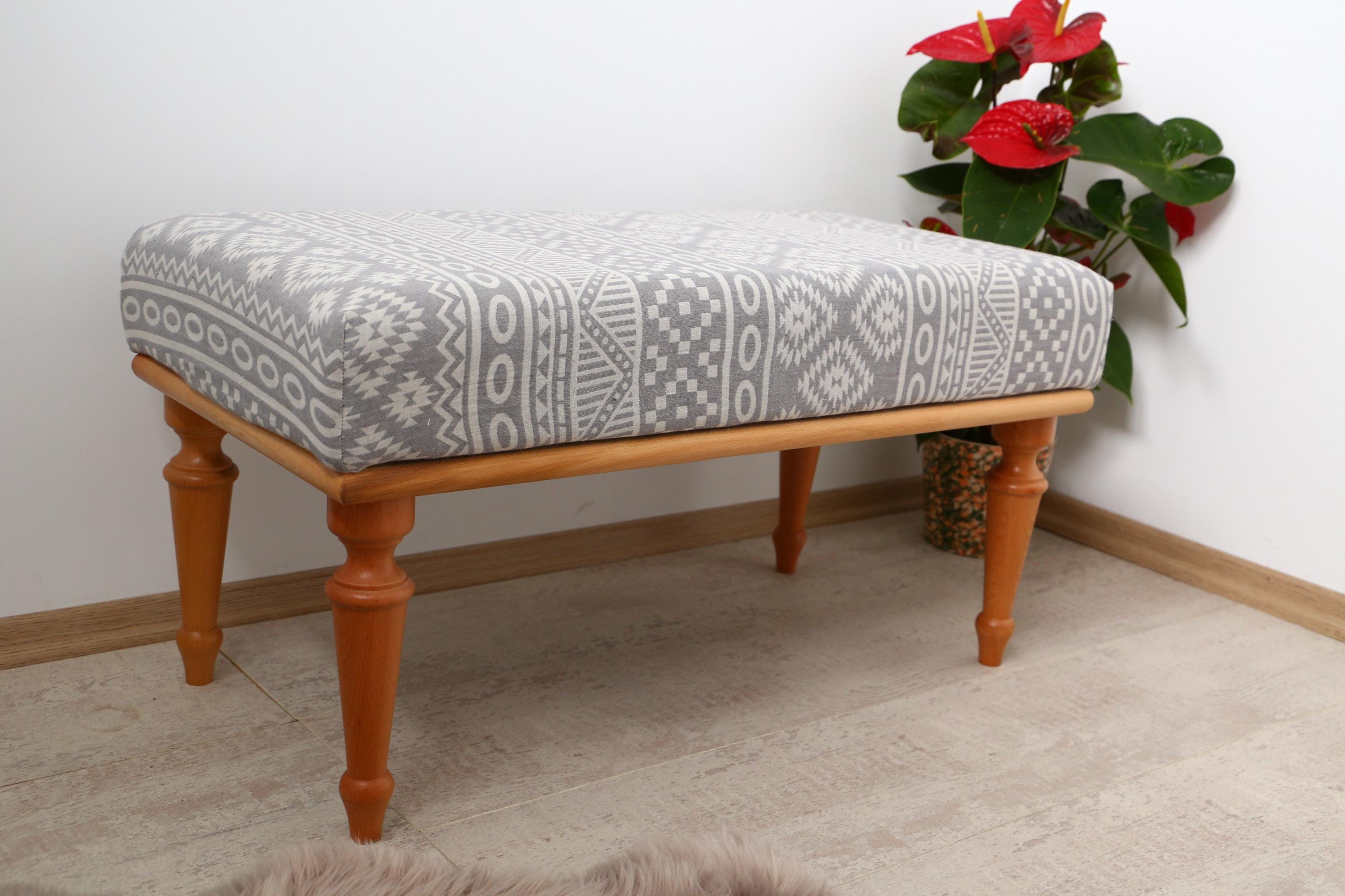 Aztec Design Bench, Enteryway Bench, Housewarming Gift, Bedroom Bench ...