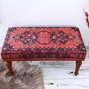 Make Up Bench, Chic Bedroom Stool, Upholstered Ottoman, Small Vanity Bench, Hallway Seating, Piano Bench, Foyer Bench, Frontdoor Bench