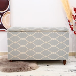 Siting storage bench, Bedroom storage, Upholstered trunk, Hotel bench, Nomadic bench, Traditional gift, Bedside storage bench