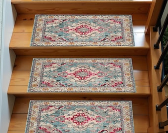 stair rug, oushak patterned stair rug, non-slip rug runner, striped runner rug, easy to clean rug, design rug, washable runner