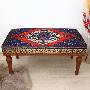 Upholstered Dining Bench, Foyer Bench, Entryway Seating, Decorative Ottoman Style, Elegant Hall Bench, Rustic Boho Bench, Home Decor