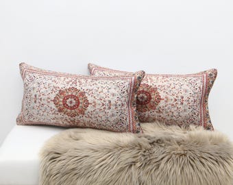 Decorative Pillow Cover, Boho Pillow, Throw Pillow Cover,Decorative Kilim Pillow, Lumbar Pillow,Turkish Rug Pillow, Home Gift, Oushak Pillow