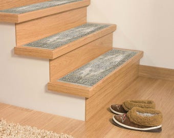 stair step set, traditional rug, decorative rug, stair treads rug, anti slip step mat, turkish rug mat, pastel rug, home decor rug