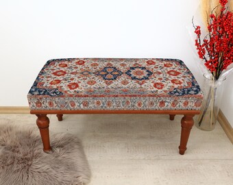 Outdoor Bench, Kitchen Chair, Bedroom Seat, Piano Bench, Decorative Entryway Bench, Ottoman Kilim Bench, Coffee Table, Vintage Style Bench