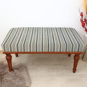 Floral Pattern Bench, Coffee Bench, Ottoman Bench, Upholstered Bench, Turkish Rug Bench, Kilim Bench, Home Decor Bench, Handmade Bench