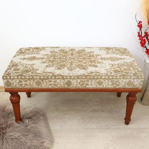 Handmade Furniture, Piano Bench, Entryway Bench, Bedroom Bench, Turkish Bench, Upholstered Bench, Sitting Bench, Long Seat Kilim Bench