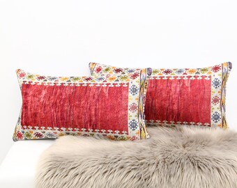 Kilim Pillow Covers, Elegant Blue and Beige Distressed Pattern, Boho Chic Decorative Cushions for Sofa, Housewarming Gift, Cushion Cover