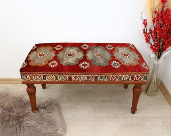 Primitive Bench, Hallway Bench, Accent Bench, Upholstered Bench, Ottoman Bench, Bedroom Furniture, Dining Bench, Turkish Bench, Piano Bench