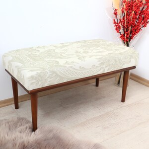 Kilim Rug Bench, Ottoman Upholstered Bench, Handmade Furniture, Footstool Bench, Farmhouse Decor Bench, Entry Bench, Custom Size Bench
