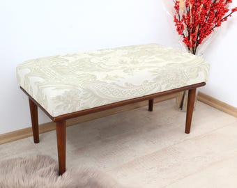 Kilim Rug Bench, Ottoman Upholstered Bench, Handmade Furniture, Footstool Bench, Farmhouse Decor Bench, Entry Bench, Custom Size Bench