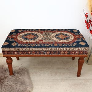Bench For Entry, Ottoman Bench, Piano Bench, Upholstered Bench, Desk Bench, Retro Bench , Footstool Bench, Handmade Furniture, Make Up Bench