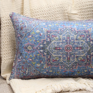 Kilim Pattern Pillow Cover, Boho Chic Home Decor, Decorative Cushion, Throw Pillow for Living Room, Bedroom Pillow, Oriental Pillow Case