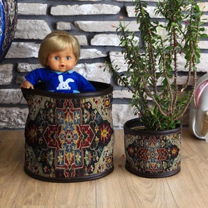 Fabric Planter Basket and Chic Plant Tote, Household Cabinet Storage, Flower Pot Holder and Basket for Plants Organization, Decorative Box