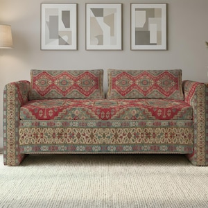 farmhouse style, anatolian bench, storage furniture, spacious storage, foyer ottoman, eclectic bench, kilim style ottoman