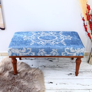 Rugs Bench, Ottoman Bench, Upholstered Bench, Turkish Rug Bench, Home Decor Bench, Handmade Bench,Ethnic Pattern Bench, Bench For Bedroom