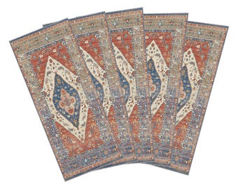 Vintage Style Step Rug,Turkish Kilim Stair Runner,Oushak Rug Mat,Anti-Slip, Carpet for Wooden Stairs, Cool Rug,Rustic Rug,Washable Stair Mat
