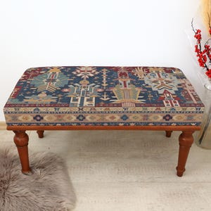 Turkish Furniture Bench, Antique Look Bench, Handmade Wooden Bench, Ethnic Decor Bench, Farmhouse Entry Bench, Minimalist Hallway Bench