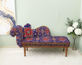 corner sofa, seating bench, eclectic decor, farmhouse decor, meditation chair, dressing room bench, daybed sofa, boho chic home,