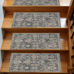 Stair Carpet, Rug Art, The Classic Rug, Vintage Kilim Rug, Non-Slip Stair Rug, Machine Washable, Modern Stair Treads Rug, Railing Mat
