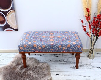Handmade Furniture, Kilim Bench, Ottoman Bench, Footstool Bench, Bedroom Bench, Sittin Bench, Dining Chair, Vanity Bench, Porch Bench