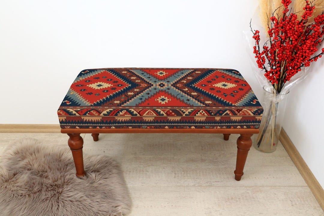 Dining Table Bench, Boho Bench, Rustic Bench, Bench for Bedroom ...