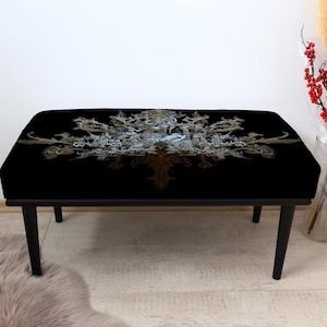 Minimalist Hallway Bench, Footstool Ottoman, Long Seat, Bedroom Seat, Piano Bench, Handmade Furniture, Boho Decor, Make Up Bench, Home Decor