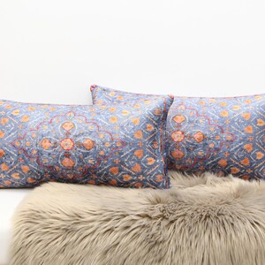 Throw pillow, Kilim pillow cover, Handmade pillow, Both side cushion, Boho pillow covers, Washable pillow, Chenille printed pillow,
