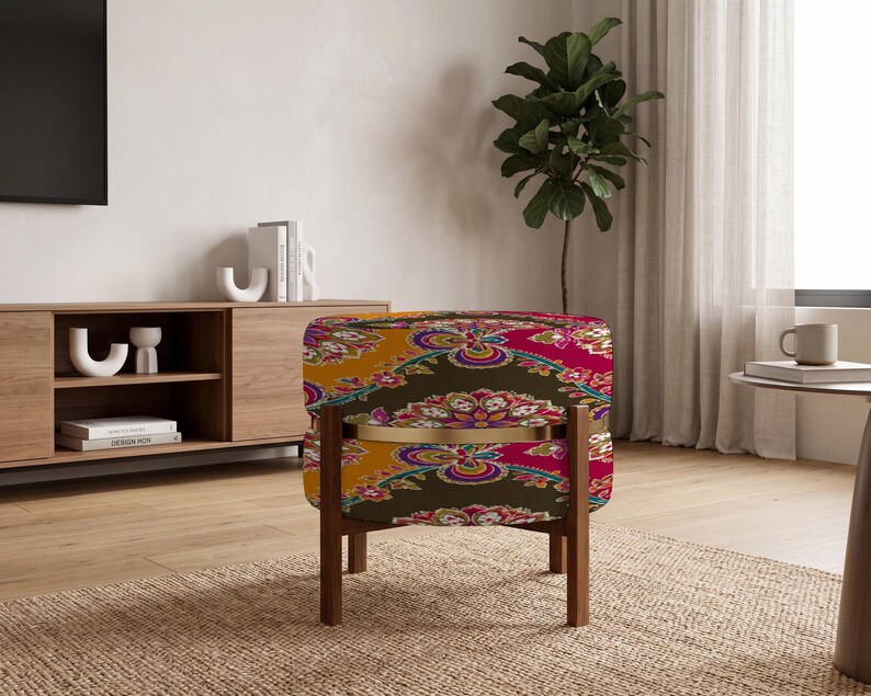 Versatile Table, Boho Side Table, Housewarming Gift, Convertible Ottoman image 9