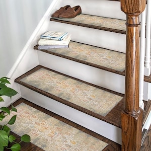 Stair Rug, Anti-Skid Decorative Carpet, Soft Kilim Runner for Steps, Home Staircase Mat, Non-Slip Floor Protector, Stair Easy to Clean, Rugs