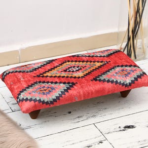 Upholstered bed step, Bohemian bench, Footstool bench, Couch table, Short bench, Ottoman for sofa, Porch stool, Foot bench, Low stool