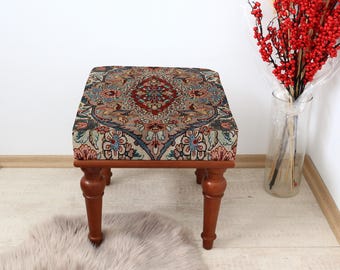 Handwoven Ottoman Pouf, Natural Rustic Stool, Artisan Crafted Seat, Rustic Handwoven Pouf, Durable Natural Seat, Boho Home Accent