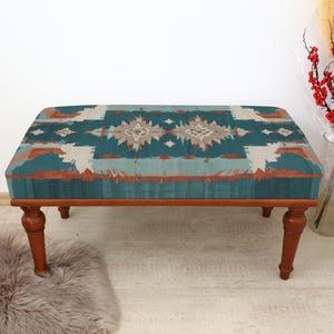 Ottoman Bench, Living Room Bench, Footstool Bench, Vanity Bench, Piano Bench, Dining Table Bench, Turkish Decor Stool, Rustic Entry Bench