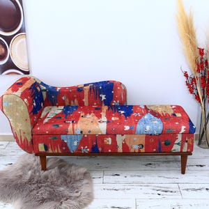 Chaise lounge sofa, Sleeper sofa, Upholstered sofa couch, Handmade furniture, Relaxing chair, Cat couch, Saloon sofa, Boho sofa, SOFA