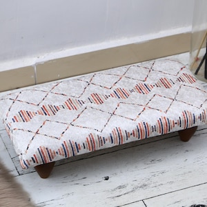 Step stool for bed, Lightweight stool, Sofa tray, Pouf with legs, Ottoman stool, Floor chair, Padded stool, Footstool pouf, Boho stool