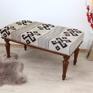 Primitive Bench, Hallway Bench, Accent Bench, Upholstered Entry Bench, Bedroom Furniture, Dining Bench, Turkish Bench, Ottoman Bench