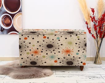 Greenery bench, Classic furniture, Art deco bench, Chic storage, Entryway bench, Tribal bench, Office supply bench, Storage table
