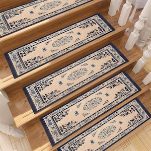 Stair Rug, Anti-Skid Decorative Carpet, Soft Kilim Runner for Steps, Home Staircase Mat, Non-Slip Floor Protector, Stair Easy to Clean, Rugs