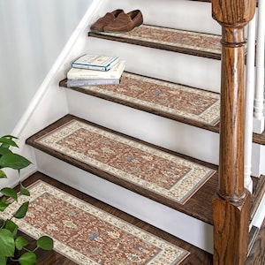 Stair Rug, Anti-Skid Decorative Carpet, Soft Kilim Runner for Steps, Home Staircase Mat, Non-Slip Floor Protector, Stair Easy to Clean, Rugs