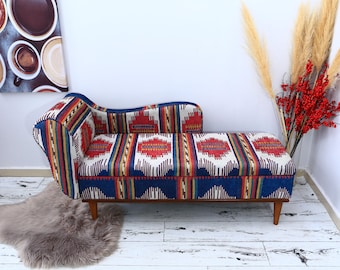 Sofá chaise longue, sofá cama, sofá tapizado, muebles hechos a mano, sillón relajante, sofá gato, sofá salón, sofá boho, SOFÁ