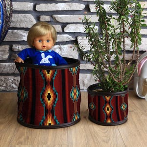 Printed Basket for Plants, Decorative Fruit Basket, Planter Basket and Snack Holder, Baskets for Pots and Plant Display, Sock Organizer, Box