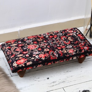 handmade stool, Shower stool, Bohemian stool, Bench with cushion, Fireside stool, Ottoman for chairs, Accent bench, Footstool bench,