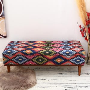 Handmade Furniture, Storage Bench, Storage Coffee Table, Entry Bench, Storage Chest, Vintage Stool, Upholstered Bench Storage,  White Bench