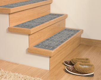 Skandinavische Teppich für Holzstufen - Geometrischer Design - Kelim Teppich - Teppich Läufer - Handgewebter Kelimteppich
