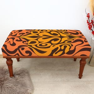 Handmade Furniture, Footstool Ottoman, Turkish Rug Bench, Bedroom Stool, Entryway Bench, Piano Bench, Boho Decor Bench, Custom Made Bench